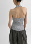 Pollenne Slim Fit Long Halter Sleeveless Top