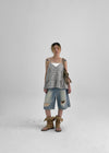 Rebabee Damage Bermuda Denim Pants
