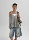 Rebabee Damage Bermuda Denim Pants
