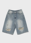 Rebabee Damage Bermuda Denim Pants