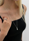 Allnit Transparent Pendant Long Necklace
