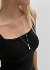 Allnit Transparent Pendant Long Necklace