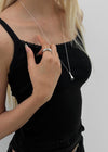 Allnit Transparent Pendant Long Necklace