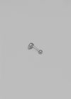 (SILVER 925)Lanki Cubic Heart Piercing