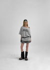 Spine Lettering Off-shoulder Short Sleeve T-shirt