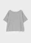 Spine Lettering Off-shoulder Short Sleeve T-shirt