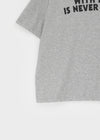 Spine Lettering Off-shoulder Short Sleeve T-shirt