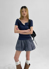 Comult Henley Neck Short Sleeve T-shirt
