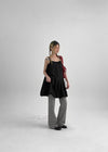 Lerding Nylon Balloon Pleated Mini Dress