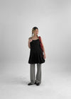 Lerding Nylon Balloon Pleated Mini Dress