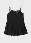 Lerding Nylon Balloon Pleated Mini Dress