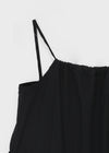 Lerding Nylon Balloon Pleated Mini Dress