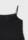 Lerding Nylon Balloon Pleated Mini Dress