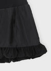 Lerding Nylon Balloon Pleated Mini Dress