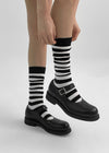 Ketchon Stripe Knee Socks
