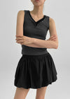Mobeldi Layered Hooded Sleeveless Tee