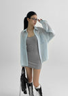 Tutyo Backless Sleeveless Mini Dress (Built-in Cap)