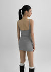 Tutyo Backless Sleeveless Mini Dress (Built-in Cap)