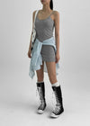 Tutyo Backless Sleeveless Mini Dress (Built-in Cap)