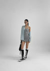 Tutyo Backless Sleeveless Mini Dress (Built-in Cap)