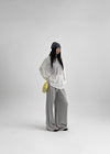 Raot Linen Loose Fit Knit Long Sleeve Tee