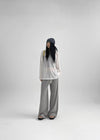 Raot Linen Loose Fit Knit Long Sleeve Tee