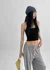Raot Linen Loose Fit Knit Long Sleeve Tee