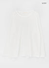 Raot Linen Loose Fit Knit Long Sleeve Tee