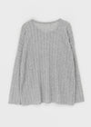 Raot Linen Loose Fit Knit Long Sleeve Tee