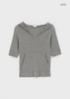 Polzek Basic Hooded Short Sleeve Tee