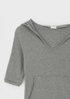 Polzek Basic Hooded Short Sleeve Tee