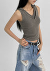 Mobeldi Layered Hooded Sleeveless Tee
