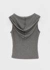 Mobeldi Layered Hooded Sleeveless Tee