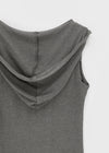 Mobeldi Layered Hooded Sleeveless Tee