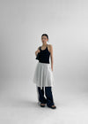 Kaeli Slim Fit Line Halter Sleeveless Top