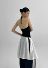 Kaeli Slim Fit Line Halter Sleeveless Top