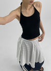 Kaeli Slim Fit Line Halter Sleeveless Top