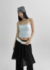 Roperjean Ribbed Square Neck Sleeveless Top