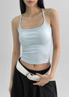 Roperjean Ribbed Square Neck Sleeveless Top