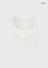 Roperjean Ribbed Square Neck Sleeveless Top