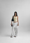 Roperjean Ribbed Square Neck Sleeveless Top