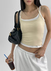 Roperjean Ribbed Square Neck Sleeveless Top