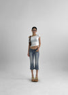 Chongnut Washed Denim Capri Pants