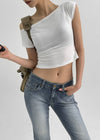 Chongnut Washed Denim Capri Pants