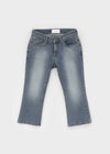 Chongnut Washed Denim Capri Pants
