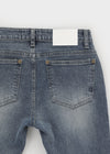 Chongnut Washed Denim Capri Pants