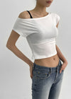 Kuern Boatneck Crop Short Sleeve T-shirt
