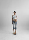 Kuern Boatneck Crop Short Sleeve T-shirt