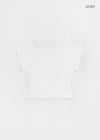Kuern Boatneck Crop Short Sleeve T-shirt