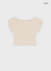 Kuern Boatneck Crop Short Sleeve T-shirt
